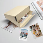 Lineco Museum Archival Storage Box, 9.25x11.75x3 in. Drop Front Design. Acid-Free with Metal Edge. Organize Photos, Pictures, Prints, Documents, Crafts, DIY. Tan, 1 Pack