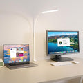 FAPEMIH LED Desk Lamp for Office Home, Adjustable Flexible Eye-Caring Desk Light with,5 Modes 10 Brightness Adjustment, USB Adapter Desk Lamp with Clamp-LK-W