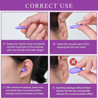 Lenicany 30Pair Soft Foam EarPlugs, 32dB Disposable Sound Blocking Noise Cancelling Ear Plugs for Concerts Loud Music/Shooting Guns/Work Construction, Hearing Safety Protection(Purple)