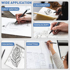 YISAN Drawing Art Pens,Micro Fineliner Pens,Fine Tip Manga Markers for Artist Sketch Technical,Black,12 Set,902195