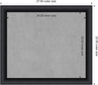 Amanti Art Black Framed Magnetic Board 23x27 Medium Vision Board for use with Magnets, 100% Metal Sheet to Display Items as Office Decor or for Home Organization in mudroom, Kitchen or Kids Room