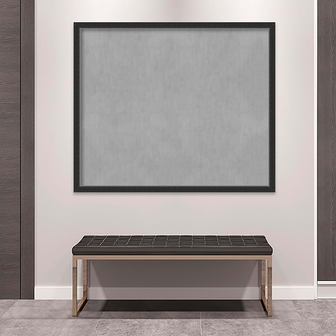 Amanti Art Black Framed Magnetic Board 43x51 Oversize Vision Board for use with Magnets, 100% Metal Sheet to Display Items as Office Decor or for Home Organization in mudroom, Kitchen or Kids Room