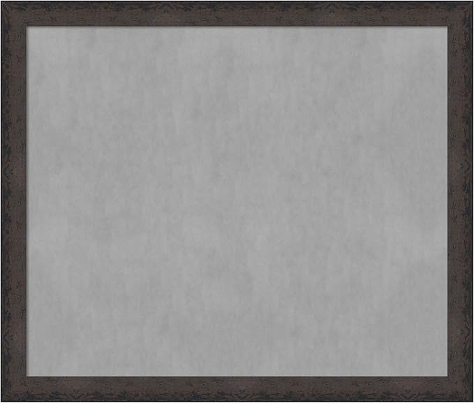 Amanti Art Black Framed Magnetic Board 45x53 Oversize Vision Board for use with Magnets, 100% Metal Sheet to Display Items as Office Decor or for Home Organization in mudroom, Kitchen or Kids Room