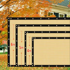iCover 4x25ft Privacy Screen Fence, Outdoor Fencing Panels, Garden Windscreen Mesh Shade Sail Net Barrier, Include Reinforced Bindings and Brass Grommets Cable Zip Ties,Sand