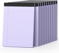 360 Sheets Purple Legal Pads 8.5" x 11" Pack of 12 Note Pads Wide Ruled Lined Paper with Micro-Perforated Writing Notebook 30 Sheets per Pad To-Do List Notepad for School, Office & Home Supplies