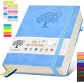 PERCUN A4 Lined Journal Notebook，365 Page Large Leather Journals for Writing Women Men，Hardcover Notebook with 100Gsm Thick Pages for Travel，Work，School，College Ruled, Daily Diary (8.5" x 11.4")
