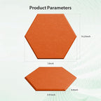 Amantech 12 Pack Acoustic Panels Self Adhesive Sound Proof Foam, High Density Sound Acoustic Panel, 12X10.23X0.4 Inch Hexagon Panels in Home, Office, Reccording Room, Studio,and more(Orange-Red)