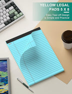 AIFLYAN 12 Pack Legal Pads 5x8 Inch Colorful Note Pads for Writing NotePads，Narrow Ruled Small Notepad 5x8 inch Legal Pad,30 Sheets Per Notebook Writing Pad for Study, Office, to-Do Lists(Multicolor)