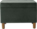 Spatial Order Home Decor | Dinah Collection Modern Storage Ottoman | Ottoman with Storage for Living Room & Bedroom(Loden Green Velvet)