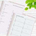 Asten Daily Undated Planner - To Do List Notebook With Hourly Schedule and Spiral Appointment Book for Men and Women, ADHD Work Planner With Inner Pocket, 8.3"x5.8", Pale Pink