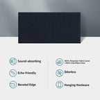 UMIACOUSTICS 4 PCS Acoustic Panels with Hanging Hardware, 2” Thick Fiberglass Sound Proof Panels for Studios, Office, Home Theater Ceiling or Wall- Navy Blue
