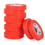 BOMEI PACK Red Painters Tape 1 Inch - Paint Tape 10 Rolls x 1 Inch x 55 Yards - Painter's Tape Red Masking Tape for Walls Painting, DIY Crafting, and School Projects, Total 550 Yards
