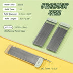 PATIKIL 300Pcs 2B Mechanical Pencil Lead, 0.7mm Black Lead Refill Break Resistant Pencil Refills for Writing Office Supplies, Green