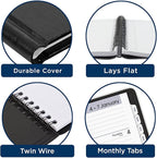 AT-A-GLANCE 2024 Weekly & Monthly Planner, 7" x 8-3/4", Medium, Refillable, Executive, DayMinder, Black (G5450024)