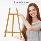 GALAGLAM Table Top Easels for Display, Metal Small Easel Stand for Display Tripod Art Picture Mirror Modern Plate Holder Floor Stands for Display Book Photo Wedding Sign(Gold)