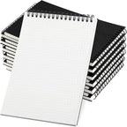 Engrowtic Dot Grid Notebook Top Spiral Notebook A5 Size Bullet Dotted Paper Hardcover Dot Journal 8.3''x 5.8'' 140 Pages Spiral Notepads for Sketching Drawing Writing School Office(Black,12 Pcs)