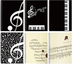 MAXCURY Blank Sheet Music Composition Manuscript Staff Paper Art Music Notebook Black 100 Pages 26x19cm