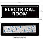 Electrical Room Sign - Premium Durable Acrylic Material, Super Strong Self-adhesive, Quick Installation, Suitable for Your Home and Business (9 × 3 Inches, Black)