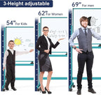 TSJ OFFICE Large Rolling Whiteboard - Dry Erase Magnetic 48 x 32 Inches White Board Height Adjust Double Sides Mobile Portable Easel on Wheels, Dry Erase Board with Stand for Office, Home & Classroom