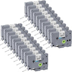 20pack 12mm 0.47'' TZe TZ Tape Laminated White Label Maker Tape Replacement for Brother P Touch Label Tape TZe-231 TZe231 Compatible with Brother PT-D210 PT-D220 PT-H110 PT-D410 PT-P710BT