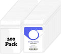 200Pcs Badge Holder Plastic ID Badge Holder Clear Vertical ID Card Holder 2.5" x 4.5" Waterproof Name Badge Holders for ID Card/Credit Card/Student Card