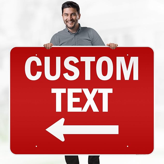 Custom Arrow,Custom Directional Sign, Left Arrow,36x48 Inches, Reflective, Rust Free DiBound, Fade Resistant, Made in USA by My Sign Center