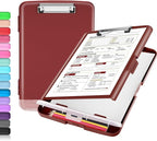 Sooez Clipboard, High Capacity Nursing Clip Board 8.5 x 11 with Pen Holder & Low Profile Clip, Teacher Must Haves School Office Supplies,Letter Size/ A4