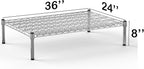 Regal Altair 24''W x 36''L x 8''H Chrome Plated Wire Dunnage Rack | Off The Floor Storage
