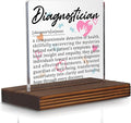 Diagnostician Gifts, Appreciation Desk Decor for Diagnostic Medical Professionals, Thank You Plaque for Doctors Nurses Healthcare Staff Graduation Birthday Office Decorative Sign PA022