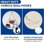 ZIUZI 30 Pcs Cubicle Hooks, Metal Push Pin Hangers, Heavy-Duty Wire Hangers for Office Cubicles, Home Decor, Picture Frames & DIY Projects