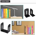 MerryNine 6 Pack Book Ends, Metal Bookends for Shelves, Telephone Booth Decorative Bookends, Non Skid Heavy Bookends, Book, Magazine or CD Organizers for Home and Office (Black-6pcs)