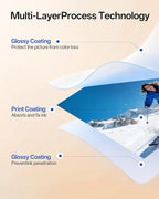 HARTWII Glossy Thin Inkjet Paper 8.5x11 Inches, 110 Sheets brochure paper, 115gsm Photo Paper for Inkjet Printer with Dye Ink for Custom Chip Bag Party Favors