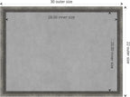 Amanti Art Grey Framed Magnetic Board 22x30 Medium Vision Board for use with Magnets, 100% Metal Sheet to Display Items as Office Decor or for Home Organization in mudroom, Kitchen or Kids Room