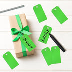 500 Pieces Plastic Shipping Tags with Wire Waterproof Hang Tags Heavy Duty Labeling Tags with String Wires Tags Labels Labeling Tags Stacking Tags for Equipment Car Parts (Green, 2x4)