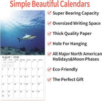 2026 Wall Calendar,Calendar 2026, November 2025 - December 2026, Wall Calendar Shark, 12" x 24" Opened,Full Page Months Thick & Sturdy Paper for Gift Perfect Calendar Organizing & Planning