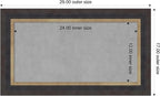 Amanti Art Black Framed Magnetic Board 17x29 Small Vision Board for use with Magnets, 100% Metal Sheet to Display Items as Office Decor or for Home Organization in mudroom, Kitchen or Kids Room