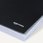 Amazon Basics Notebooks, Wide Ruled Spiral 5 Subject Notebook, For Work and School, 200 Sheets, 8.5 x 10.5 inches, Black, 1-Pack