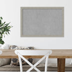 Amanti Art Grey Framed Magnetic Board 18x26 Medium Vision Board for use with Magnets, 100% Metal Sheet to Display Items as Office Decor or for Home Organization in mudroom, Kitchen or Kids Room