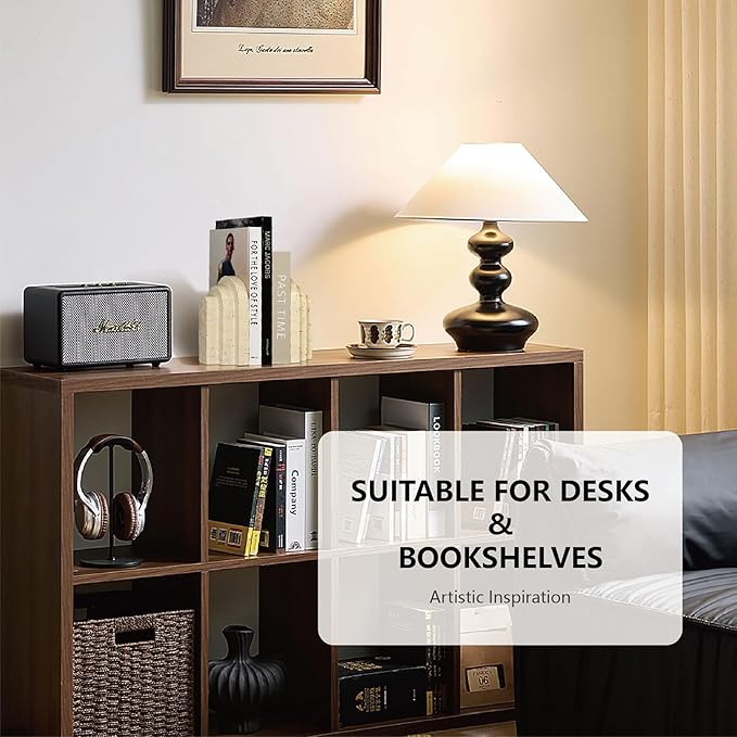 Book Ends for Heavy Books, Decorative Bookends for Shelves, Durable Book Holder & Shelf Decor, Non-Slip Book Stopper, Office Bookshelf Organizer (Set of 2)