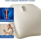 Skechers Lumbar Support Pillow for Office Chair,Memory Foam Lumbar Pillow,Lower Back Pain Relief Lumbar Pillow,Ergonomic Design Back Support Pillow for Office Chair,Car,Home,Travel,Green