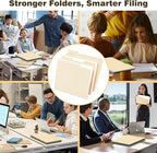 Manilla Folders 8.5 x 11 File Folders Letter Size Manila Folder with 1/3 Cut Tab 100 Pack Paper Folders for Office, School, Home, Business Filing Supplies Made in USA