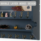 Mutsault Key Holder for Wall, Mail Organizer Wall Mounted, Gray
