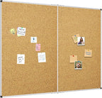 XBoard Large Cork Bulletin Board 60 x 48 Inch, Push Pin Corkboard with Aluminum Frame, 5' x 4' Message Notice Board for School, Home & Office Wall Display and Organization