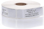 Silver Foil Personalized Return Address Labels Without Dispenser - Roll of 500 Custom Stickers