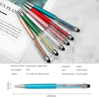 Yucold Customized Pens with Name/Logo - Touch Screen Stylus Ballpoint Pen, Perfect for Weddings, Business & Personalized Gifts (Black,500)