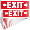 iSYFIX Exit Signs 12 Pack 12x4 Inch with Directional Right & Left Arrows - Rust Free Aluminum, Laminated for UV, Weather, Scratch Resistance - Ideal for Offices, Schools, Theaters, Restaurants