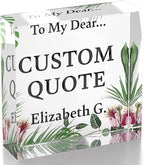 Personalized Gifts, Custom Quote Block Letter Board,Crystal-Clear Acrylic With Gift Box,17 Styles, Holiday and Christmas Gift for Mom, Dad, Girlfriend, Him or Her, Husband, Wife (4"x4, Garden)
