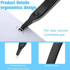 24 Pcs Magnetic Staple Remover Bulk Staple Remover Puller Removing Pen Operation Christmas Tool Gifts Rubberized Office School Gift(Black)
