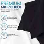 Purity Eyeglass Lens Cleaner Kit - 3 x 1oz Travel Size Lens Cleaner Spray Bottle + 2 Microfiber Cleaning Cloths - Safe for All Lenses (AR Coated Included), Eyeglasses and Screens - Clear