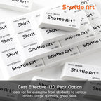 Shuttle Art White Erasers, 120 Pack Erasers Bulk, Smudge Resistant Eraser for Pencils, School Supplies for Kids, Students, Teachers, Office